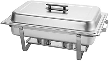 Chafing Dish 9-Liter 9.5 Quart Stainless Steel Chafer Buffet Catering Restaurant Water Pan & Fuel Holder Large Size