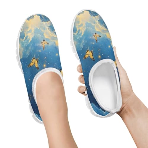 Girls'Slip On Sneakers,Lightweight Breathable Tennis Shoes Boys Wear-Resistant Non-Slip Eva Sole Running Shoes3