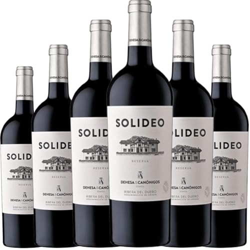 Dehesa de los Canónigos Solideo Vino Tinto Reserva Ecológico con Notas Complejas, Taninos Elegantes y Final Persistente, Ideal para Carnes y Quesos Curados| 6 botellas