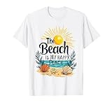 Beach Shirt Women The Beach is My Happy Place Casual Summer T-Shirt