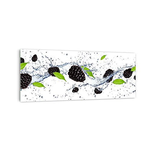 Küchenrückwand 'Brombeeren in Wasser' in div. Größen, Glas-Rückwand, Wandpaneele, Spritzschutz & Fliesenspiegel