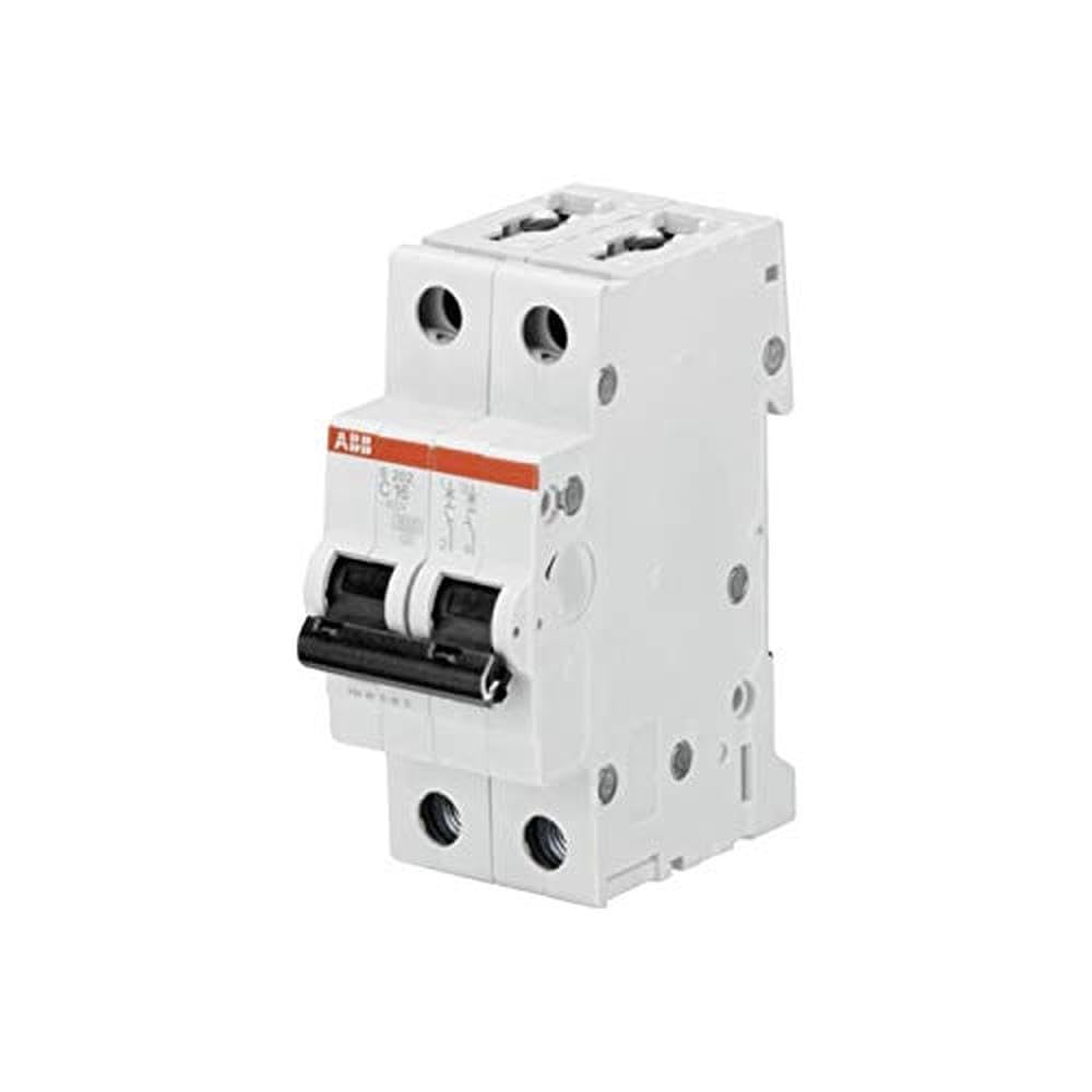 ABB S202-C63 Disjoncteur miniature 2 pôles, type C, capacité de rupture 6/10 kA, courant 63 A (2CDS252001R0634)