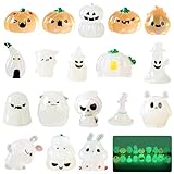 halloween figurines pop Quantité suffisante : vous recevrez 18 figurines fantômes miniatures d'Halloween lumineuses de différents styles. Quantité suffisante pour les miniatures sur le thème d'Halloween pour bonsaï, pot de succulente, maison de poupée, jardin féérique et toute mini décoration de paysage.