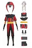 Alleyon Pierrot Disfraz Cosplay Pierrot Costume Outfit Traje Set Halloween Carnaval Pelucas Set M