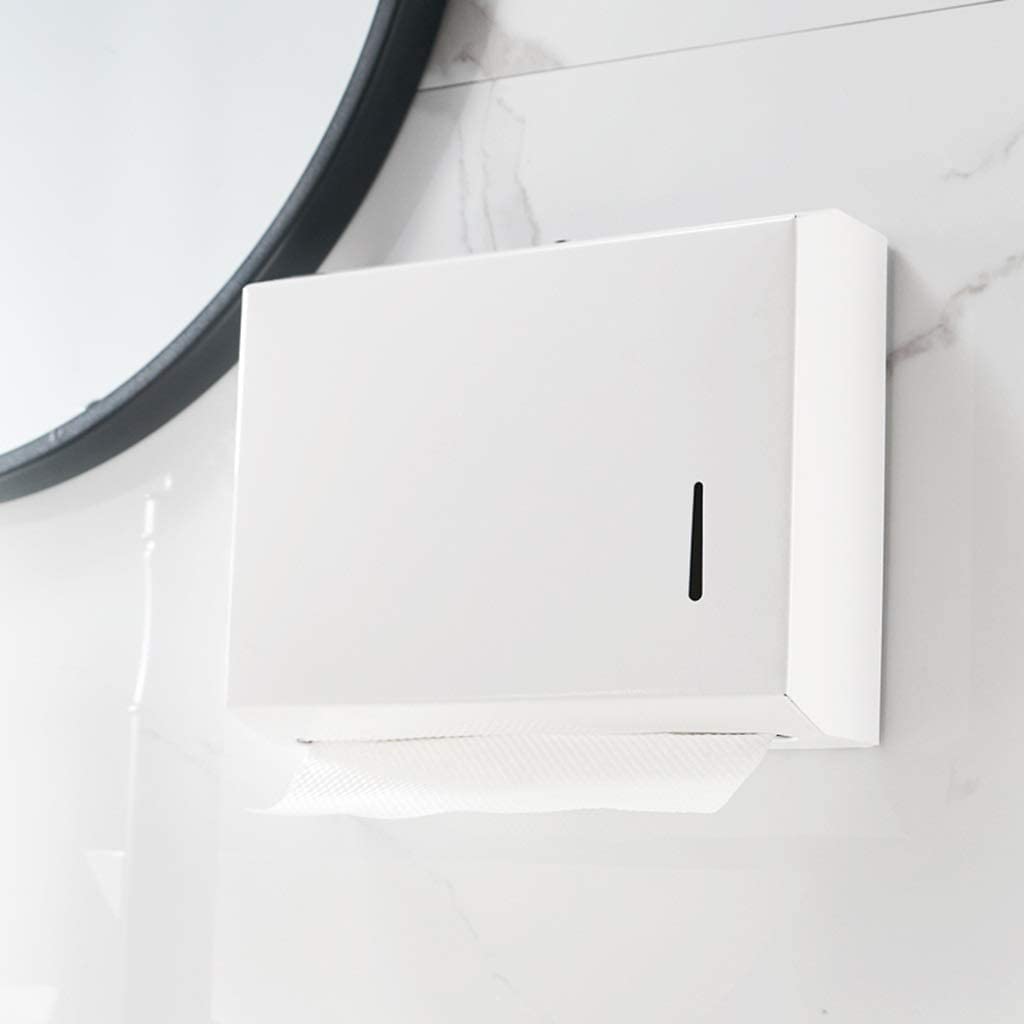 BKEKM Dispenser Salviette Dispenser di Asciugamani di Carta Commerciale con Dispenser di Asciugamani a Parete in Acciaio Inossidabile con Serratura per Hotel da Bagno di casa Moda