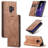 🎧【Fonction Stand】Cet flip case Samsung Galaxy S9 avec support réglable vous permet de regarder des vidéos ou des films et de discuter avec des amis à tout moment, n'importe où.