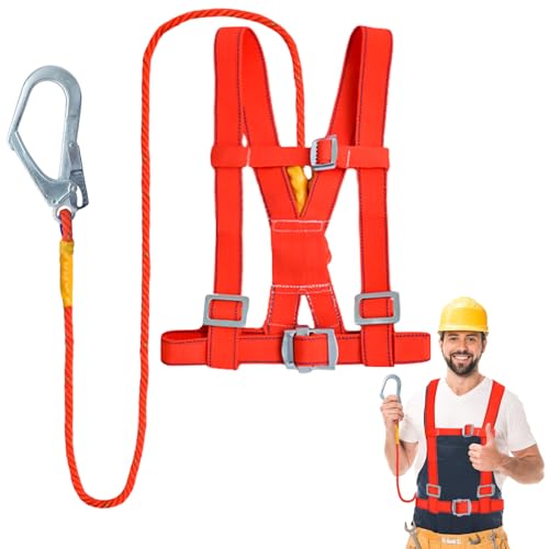 Arnés de escalada, protección contra caídas, cinturón de seguridad, correas de escalada, cinturón de recogida para rescate de incendios, montañismo, medio cuerpo, equipo de escalada multiusos para Arnés de escalada, protección contra caídas, cinturón de seguridad, correas de escalada, cinturón de recogida para rescate de incendios, montañismo, medio cuerpo, equipo de escalada multiusos para