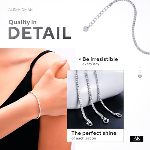 Image of tennis bracelet jewelry, universal, silver