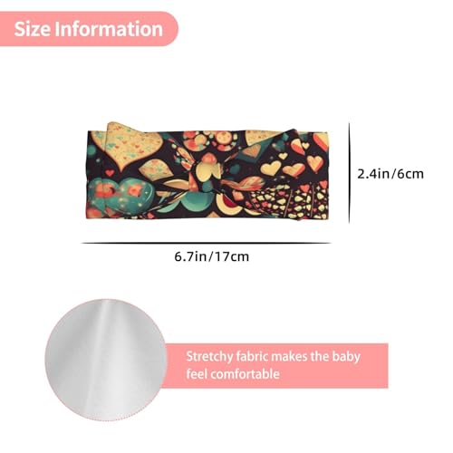 Heart Crush Flower Baby Bow Headband. Comfortable baby headband, suitable for daily wear and photo props.3