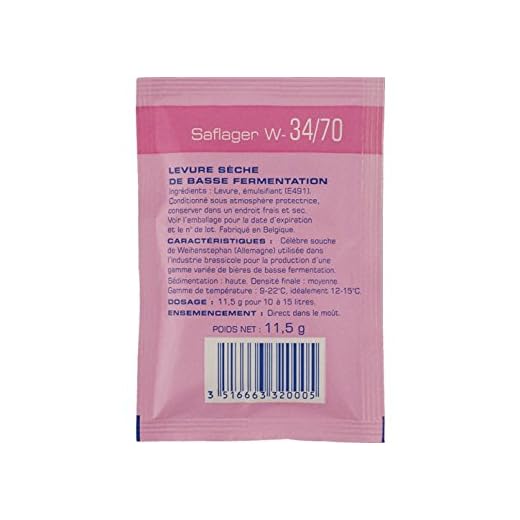 Fermentis Dry Yeast - Saflager W-34/70 (11.5 g) (Pack of 5)