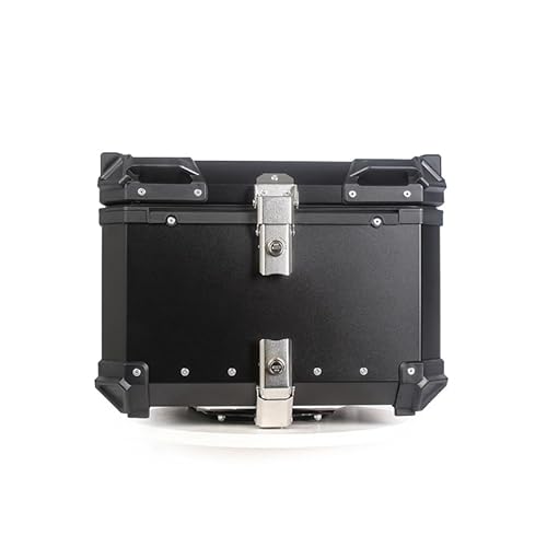 Cachpib 45L Motorbike Top Case, Aluminum Alloy Waterproof Top Box for Motorcycle Luggage Box with Security Lock, Motorcycle Helmet Luggage Storage Rear Tour Box Motorbike Trunk