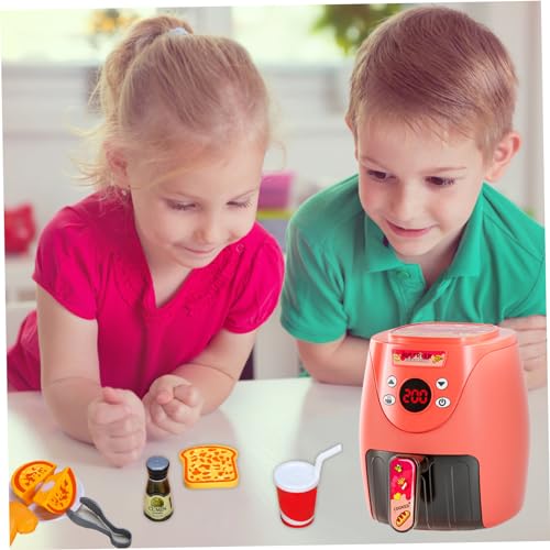 Toy Air Fryer with 15PCS Accessories Cookies Maker Toy with Music & Lights Color Changing Foods Kitchen Toy for Aged 3+ Kids Kitchen Set Style 2 - Image 6