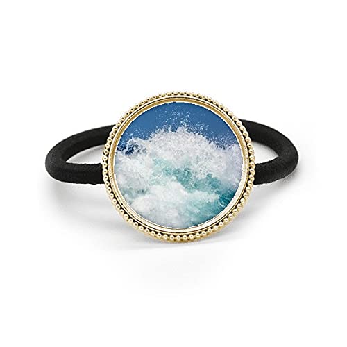 Goma y tocado de pelo de metal con onda de mar para peinados elegantes de oficina y playa