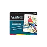 NEW AquaBlend by Spectrum Noir 24pc Pencil Tin - Primaries