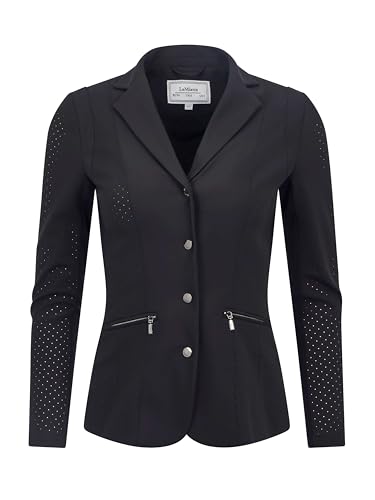Image of LeMieux Jessica Mesh Show Jacket - Womens Equestrian Horse Riding Competition Jacket - Lightweight & Breathable - Black - UK6