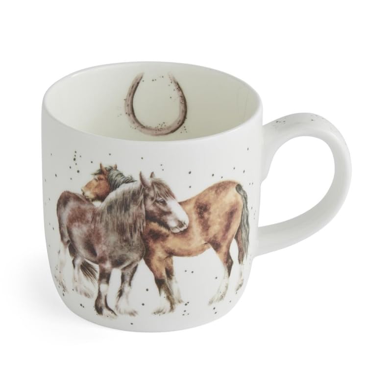 Royal Worcester Wrendale Deigns Side By Side 0.3 Litre Ceramic Horse Mug
