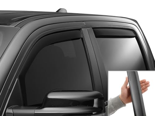 WeatherTech Custom Fit Side Window Deflectors for Dodge Ram Truck 1500 RHO Ram 1500 RHO Ram 1500 - (82935IMB) Matte Black