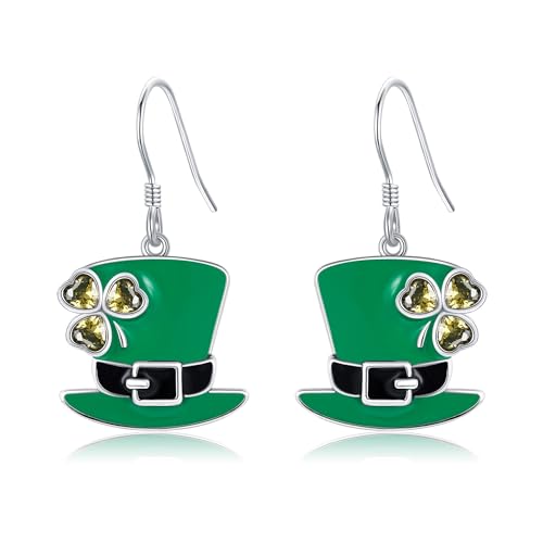 St-Patricks-Day-Earrings-Sterling-Silver-Green-Hat-Dangle-Earrings-St-Patricks-Jewelry-Gifts-for-Women