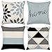 JOJUSIS Modern Geometric Throw Pillow Covers Cotton Linen Home Decor 18 x 18 inch Set of 4 Home
