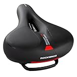 ROCKBROS Bike Seat Cushion - Comfortable Soft Bicycle Saddle for Men & Women - Ergonomic, Breathable, Waterproof - Fits MTB, Road, Spinning, Exercise & City Bikes - 26 * 22cm