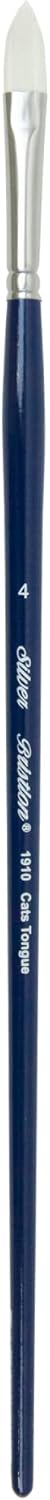 Silver Brush Limited 1910-8 Bristlon Cats Tongue Paintbrush for Oil, Acrylic, and Heavy Body Paints, Size 8, Long Handle
