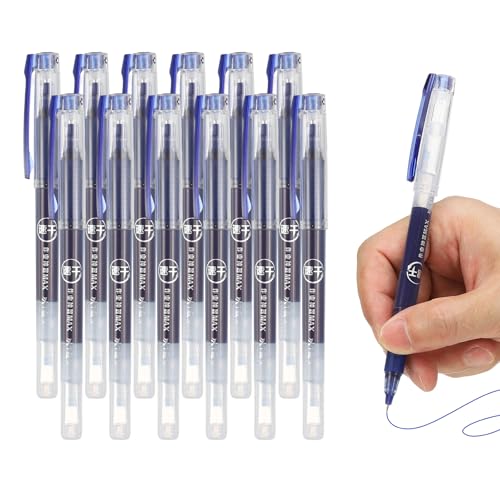 PATIKIL Bolígrafos Gel 0.5mm Pack 12 Tinta Negra