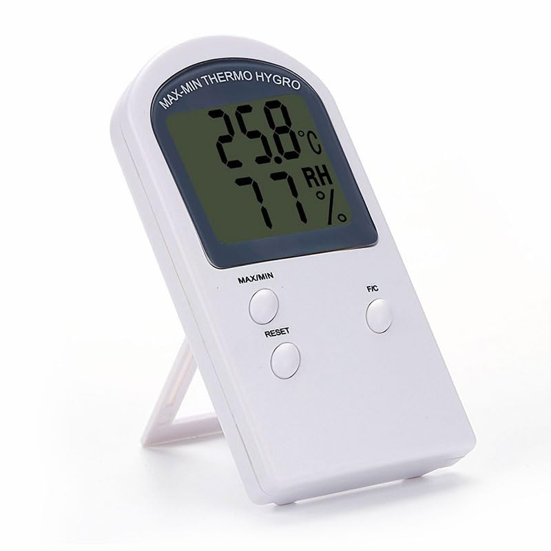 ABS White Digital Electronic Thermometer Hygrometer Household Large Screen