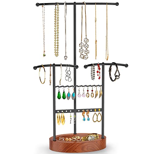 Jewelry Organizer Stand, Auledio 4 Tier Jewelry Stand Jewelry Display Necklaces Bracelets Holder, Jewelry Holder Necklace Organizer, Jewelry Tree