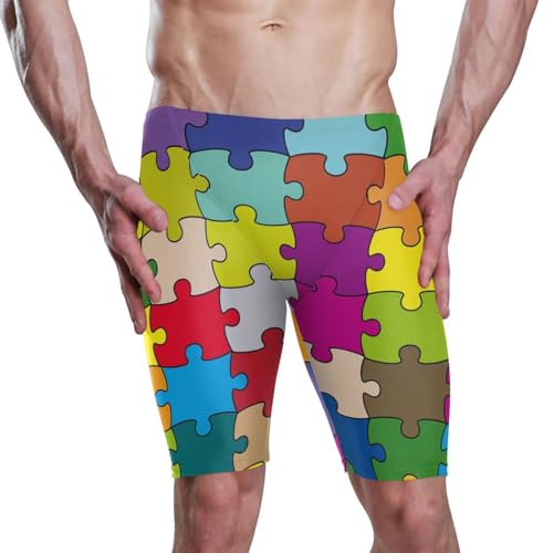 Poeticcity Men Midi Swimwear, Swim Pants Thong Swimsuit Shorts Crotch Outfit(S-3XL)4