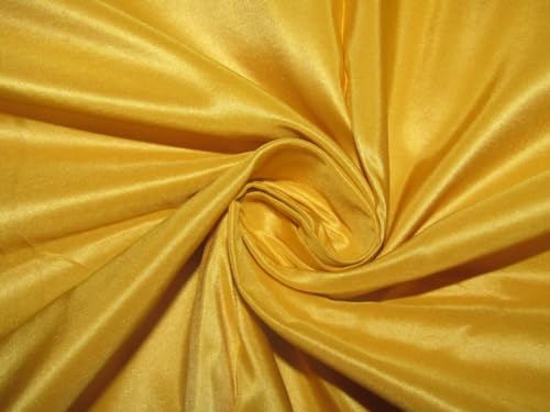 Tissu taffetas pure soie jaune foncé TAF198 pour éviter les faux plis des robes
