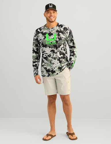 HUK Men's Kc Scott Patterned Pursuit Hoodie, Hooded Fishing Shirt3