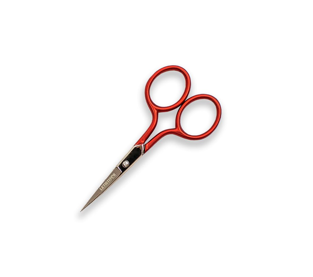 Letistitch Embroidery Scissors 20417 Red-Matte Handles