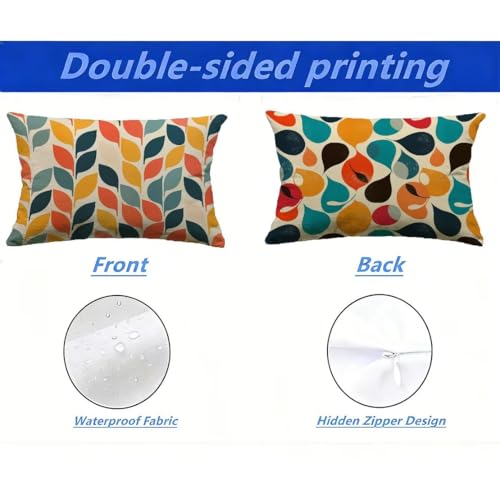 Coussin de jardin rectangulaire avec housse de coussin extérieur 40x70 cm imperméable - 3