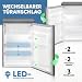 Bomann® Kühlschrank mit Gefrierfach | 109 Liter | energieeffizient, leise & kompakt | 2 Ablagen, Obst- & Gemüsefach | 4-Sterne-Gefrierfach | Türanschlag wechselbar | KS 7251 inox