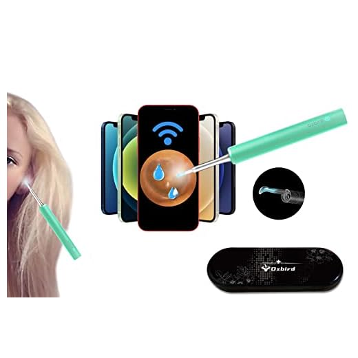 Oxbird (200-300W-PX) HD trådlöst otoskop med lätt öronkaxkamera, rengöringsset för rengöringsmedel för öronvax, lämpligt för Apple/Android, en artefakt för mamma och pappa, permanent löfte
