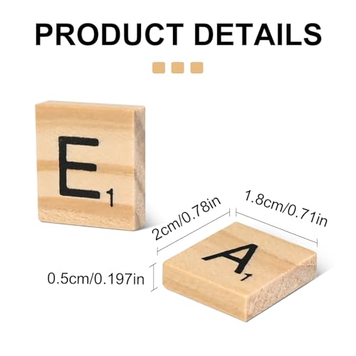 2000 piezas letras de madera para manualidades miniatura 2