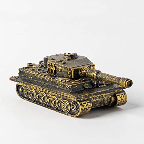 Cutfouwe Cartoon Mülleimer- Panzer Mini-Kreativer Mülleimer Mit Deckel/Harz/H-5.6Cm.Für Küche Badezimmer Büro Schreibtisch Bett Geruchsdichter ,Gold Cover