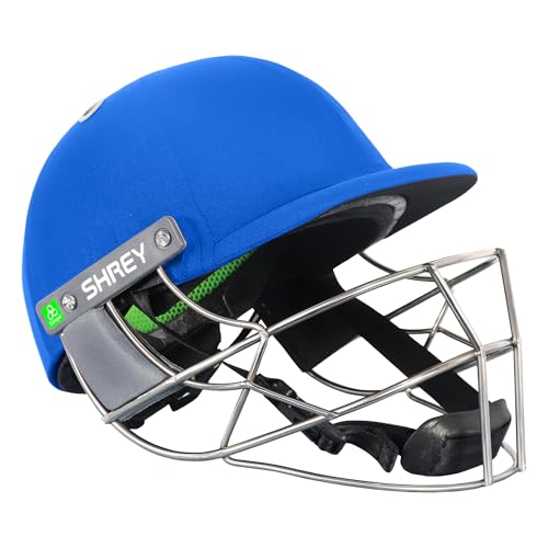 Shrey KOROYD Titanium Cricket Helmet | Lightweight Professional Helmet | Titanium Visor | Advanced Ventilation | Certified Safety Standards (Royal Blue, Large)