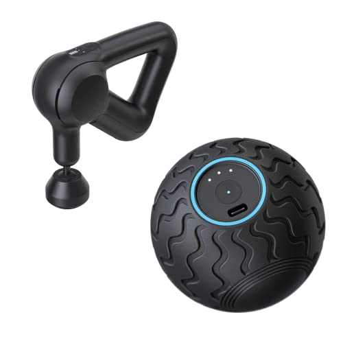 Theragun Prime + Wave Series Bundle - Wave Solo - Ultra-Portable Smart Vibration Therapy Device & Simplified Deep Tissue Handheld Electric Percussion Massage Gun With Quietforce Technology #TOP11