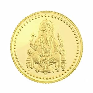 Bangalore Refinery 24k (999) Lord Ganesh 2 gm Yellow Gold Coin 14 41tGs3RYaUL. SL500 . SS300