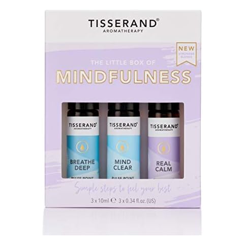 Tisserand Aromatherapy | The Little Box of Mindfulness | Roll On Essential Oils Set | 100% Pure Natural Essential Oil | 3 X 10ML Cover