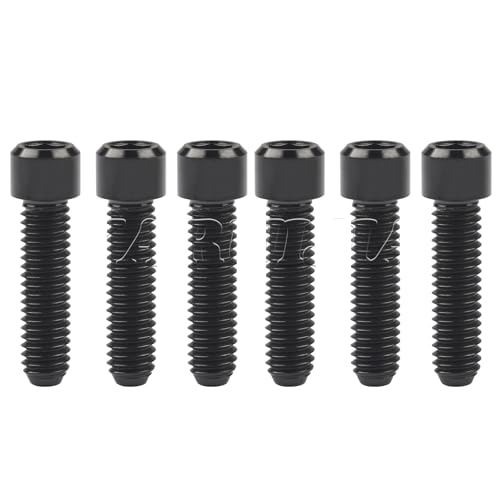 Cqinju-A~tF_[bV[ `^{g M4x10/13.5/15/20/25mm `^ZpXeBO}lW Ti M4 ^{g ClW Ti t@Xi[ 6 ϖՐ(Balck,20mm)