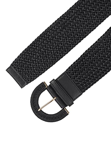 Allegra K Womens Plus Size Extra-Wide Woven Waist Belts Braided Belts for Dress Chunky Buckle2