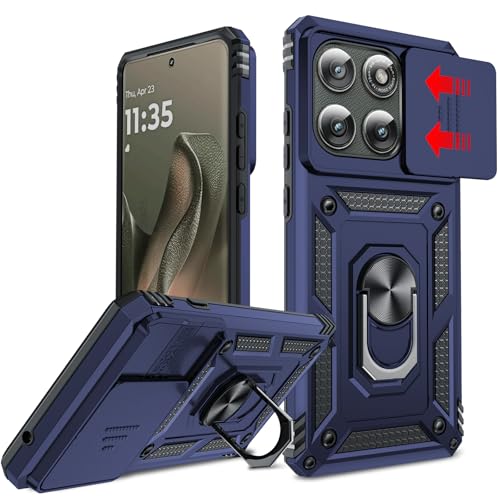 Coque Motorola Edge-2025 blindée à béquille et bague métal