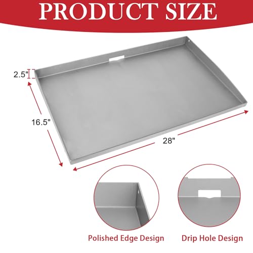 Upgrade Griddle Top for Blackstone 28 Inch Griddle 2 Burner Gas Grill 1517 1924 1883 1853 1856, 28" Flat Top Replacement for Blackstone by GLOWYE - Image 7