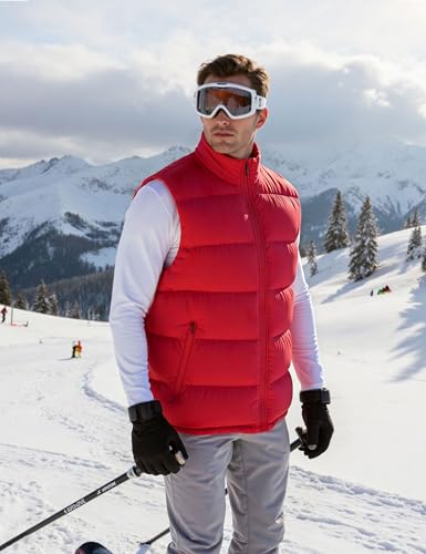 Image of Men'S Winter Lightweight Puffer Vest Sleeveless Jacket Casual Puffy Vests