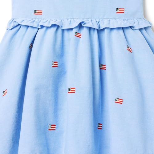 Janie and Jack Girls Embroidered Flag Dress (Toddler/Little Big Kid)3