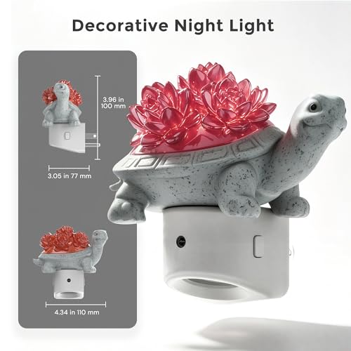Lámpara de noche LED con sensor, diseño de tortuga 3D miniatura 7