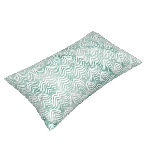 Mármol geométrico Blanco Menta Aqua de Scales,Funda de Almohada Decorativa de poliéster, Suave, 30 x 50 cm