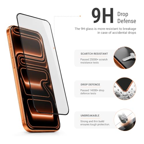 Image of DailyObjects ZeroBubble QwikInstall Screen Protector with Applicator Tray | Compatible with iPhone 17 Pro Max